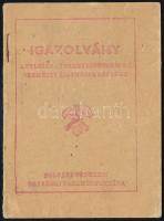 cca 1940 2 db légoltalmi nyomtatvány: igazolvány + tanmenet