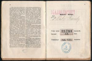 1917-1920 Pesti Hazai Első Takarékpénztár Egyesület betéti könyve