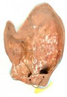 Art deco kerámia fali dísz Madonna a kis Jézussal. Jelzés nélkül, töredékes címkével. Mázas kerámia,...