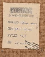 Vilhelm (Wilhelm) Károly (1943-2011): Falu télen. Olaj, farost, jelzett. Hátoldalán Kortárs Képzőműv...