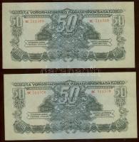 1944. 50P "V.H." (2x) egymásutáni sorszámmal T:I