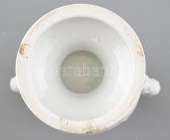 Herendi amfora. Fehér mázas, benyomott jelzéssel, hibátlan, m: 36 cm