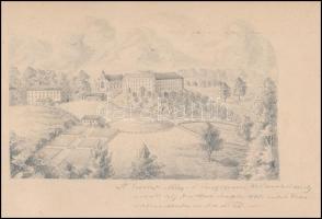 1875 Jelzés nélkül: Pennsylvania, apátság, ceruza, papír, 10×14 cm