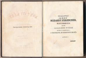 [Thaly Kálmán (1839-1909)] Thali Kálmán: Kárpáti kürt. Költemények Thali Kálmántól. Pest, 1860, Bold...