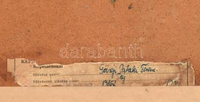 Göcseji Pataki Ferenc (1909-1965): Utcarészlet. Olaj, farost, jelzett. Hátoldalán Képcsarnok Vállala...