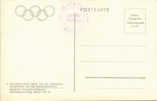 Olympische Spiele Berlin 1936. Reichssportfeld. Blick von der Deutschen Kampfbahn auf das Schwimmsta...