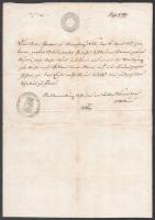 1840 Német nyelvű levél szignettás papíron