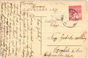 1917 Nagyszombat, Tyrnau, Trnava; Szeminárium utca, református templom / street, Calvinist church (E...