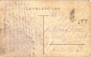 1917 Nagyszombat, Tyrnau, Trnava; Fő templom, Szentháromság szobor / church, trinity statue  (Rb)