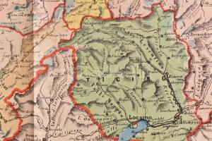 cca 1871 előtt Karte der Schweiz für Schulen von R. Leuzinger. Carte de la Suisse pour Lés Écoles,  ...