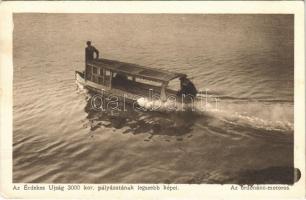 Az ordonánc motoros a Dunán, motorcsónak / Ordonnanz Motorboot auf der Donau. K.u.K. Kriegsmarine / Austro-Hungarian Navy military messenger motorboat (EK)