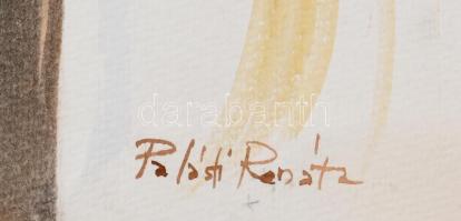 Palásti Renáta (1978-): Női akt. Akvarell, papír, jelzett, farostra kasírozva. 72×53 cm