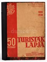 1939 Név- és Tárgymutató a Turisták Lapja 1-50. évfolyamához (1888-1938), kiadta: Magyar Turista Egyesület, félvászon kötésben