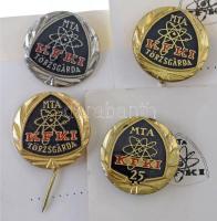 1975-1990. "MTA KFKI Törzsgárda" 4db jelvény, mindegyik igazolvánnyal T:1,1-