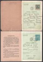 cca 1934 Magyar Királyság által kibocsátott 3 db útlevél, fotóhiánnyal + útlevélből kitépett fotós l...