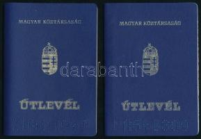 1993-2003 Magyar Köztársaság által kiállított fényképes útlevél, 2 db
