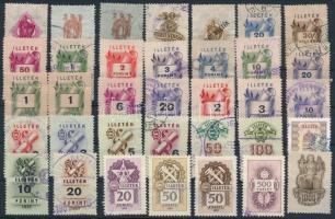 1934-1966 35 db klf illeték és törvénykezési illeték bélyeg