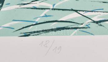 Stefanovits Péter (1947-): Floral Erotica I., 1994. Szitanyomat, papír, jelzett. Számozott: 18/19. 8...