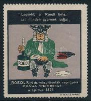 1908 Legjobb a Roedl tinta,azt minden gyermek tudja levélzáró (Balázs: 281.05) Ritka!