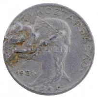 1955. 5f Al technológiai hibás veret (anyaghiba) T:2- Adamo F2.1