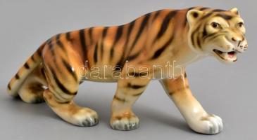 Royal dux tigris. Kézzel festett, jelzett, hibátlan.14 cm, m :8,5 cm