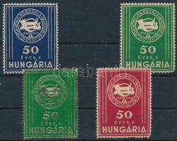 1949 Hungária magyar bélyeg gyűjtők köre 4 db klf levélzáró dombornyomás