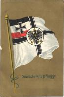 Deutsche Kriegsflagge / Imperial German Navy (Kaiserliche Marine) naval flag. Verlag v. Th. Lücke, litho