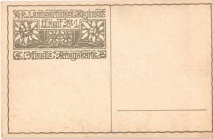 K. K. Landesschützenregiment Trient Nr. 1. Offizielle Kriegskarte / WWI Austro-Hungarian K.u.K. mili...