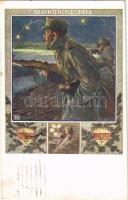 Weihnacht 1916 / WWI Austro-Hungarian K.u.K. military art postcard with Christmas greeting. Deutscher Schulverein Karte Nr. 999. (EK)