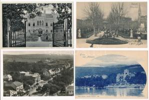 20 db RÉGI történelmi magyar és külföldi város képeslap egy motívummal / 20 pre-1945 historical Hungarian and European town-view postcards with one motive