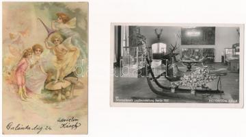 20 db RÉGI történelmi magyar és külföldi város képeslap egy motívummal / 20 pre-1945 historical Hung...