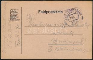 1917 Field postcard "K.u.k. I.fa. Kan. Batt. Nr. 5/24" + "FP 370", 1917 Tábori posta levelezőlap "K.u.k. I.fa. Kan. Batt. Nr. 5/24" + "FP 370"