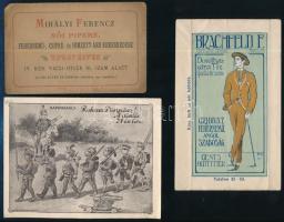 cca 1878-1930 Vegyes reklám nyomtatvány tétel, Plistill Ede aszódi koporsó raktárának a számlája (18...