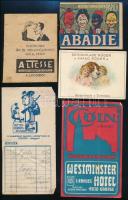 cca 1878-1930 Vegyes reklám nyomtatvány tétel, Plistill Ede aszódi koporsó raktárának a számlája (18...