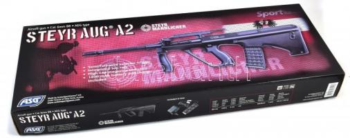 ASG Steyr Mannlicher AUG A2 6 mm airsoft puska, tartozékaival, új akkumulátorral, töltővel, leírássa...