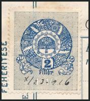 1916 Győr, Zechmesiter K. és Fia Méz és Viaszárugyára fejléces számlája, okmánybélyeggel, papírlapra...