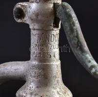 Vető Sándor Forum Szikvízüzem Budapest szódásüveg, kopásnyomokkal, m: 28,5 cm