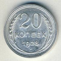 Szovjetunió 1928. 20k Ag T:1/2+