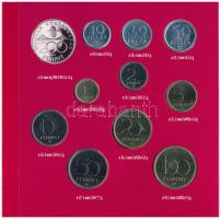 1994. 10f-200Ft (11xklf) forgalmi sor dísztokban, közte 1994. 200Ft Ag "Deák", "Magya...