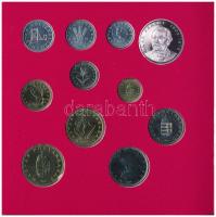 1994. 10f-200Ft (11xklf) forgalmi sor dísztokban, közte 1994. 200Ft Ag "Deák", "Magya...