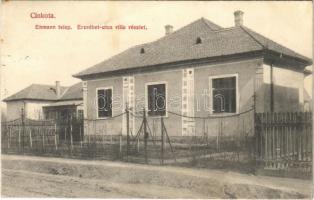 1913 Budapest XVI. Cinkota, Ehmann telep, Erzsébet utca villa részlet. Papp Gusztáv kiadása (fa)