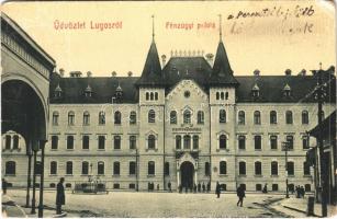 1911 Lugos, Lugoj; Pénzügyi palota, Pénzügyigazgatóság. W.L. Bp. 163. / financial palace (Rb)