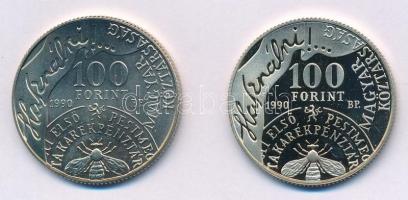 1990. 100Ft alpakka "Fáy András" (2xklf) T:PP, BU