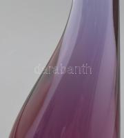 Muranói üveg macska, anyagában színezett, matricával jelzett, kis kopásnyomokkal, m: 25 cm