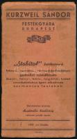 1937 Kurzweil Sándor Festékgyára Stabitol festéksorozat, reklám prospektus, foltos borítóval.