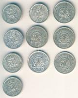 Oroszország/Szocialista Szövetségi Szovjet Köztársaság 1922. 15k Ag (5x), 20k Ag (5x) T:2-,2/3 Összesen 10db Ag!