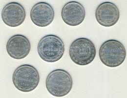 Oroszország/Szocialista Szövetségi Szovjet Köztársaság 1922. 15k Ag (5x), 20k Ag (5x) T:2-,2/3 Összesen 10db Ag!