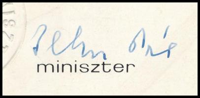 1971-1974 Schiffer Pál (1939-2001) filmrendező, forgatókönyv író Balázs Béla díj III. fokozatát adom...