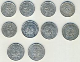 Oroszország/Szocialista Szövetségi Szovjet Köztársaság 1922. 15k Ag (5x), 20k Ag (5x) T:2-,2/3 Össze...