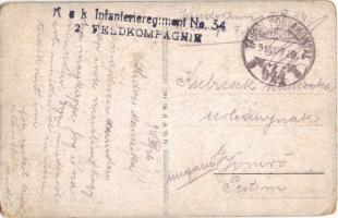 1918 Am Isonzo / WWI Austro-Hungarian K.u.K. military art postcard, Italian front. G.G.W. II. Nr. 14...